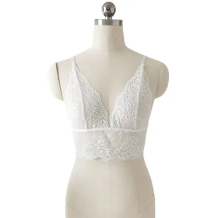 Lace Lingerie Women Fashion Sexy Lace Mesh Embroidery Straps Bras Seductive Breathable Comfortable Loose Elastic Big Underwear - Image 14