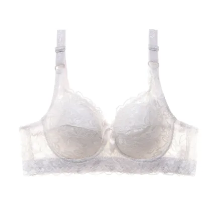Lace Bra Large Size Ladies Underwear Breathable Comfortable push Up Bra with Wire Bow Bra Top Women Underwear - Image 17