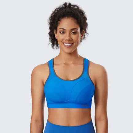 Women's Sports Bra High Impact Wireless Adjustable Straps Non-Padded Workout Bra Solid Trainning Run Boxing Underwear - Image 4