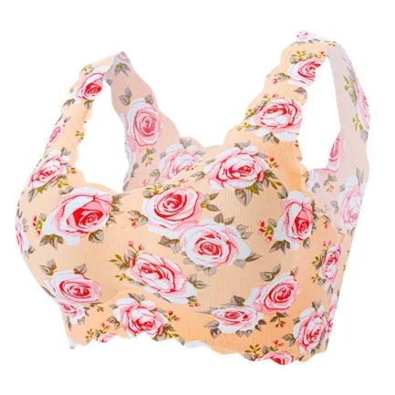 2024 New Bra Plus-Size Women'sBra Silk With Ice Print Sexy Unblemished Floral Underwear Floral Art Style With Support And Lift - Image 11