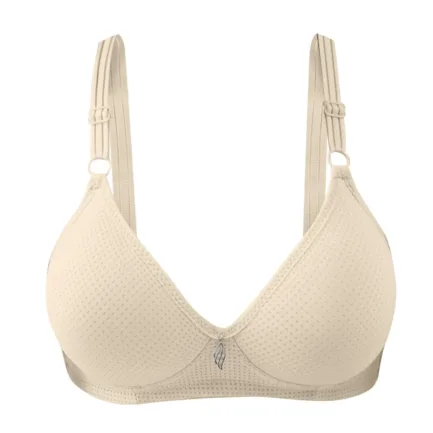 Bras For Women Without Steel Ring Movement Lingerie Seamless Gathering Adjustment Bra Solid Colour Dot Simple Home Underwear - Image 14