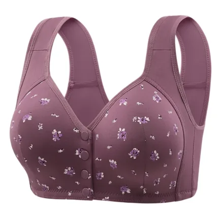 Women'S Front Opening Fixed Cup Underwear Plus Size Non Steel Ring Tank Top Bra Underwear Plus Sized Sports Breathable Bra - Image 7
