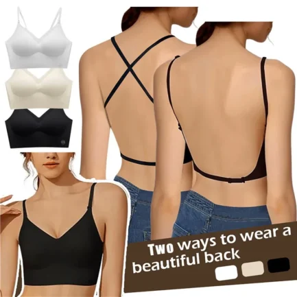 Strapless Underwear Women Invisible Bra Deep U Plunge Bras Backless Top for Dresses Sexy Lingerie with Transparent Strap Push Up - Image 10