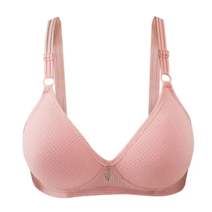 Bras For Women Without Steel Ring Movement Lingerie Seamless Gathering Adjustment Bra Solid Colour Dot Simple Home Underwear - Image 9