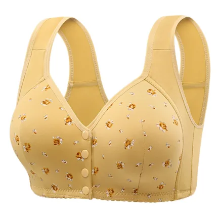 Women'S Front Opening Fixed Cup Underwear Plus Size Non Steel Ring Tank Top Bra Underwear Plus Sized Sports Breathable Bra - Image 10