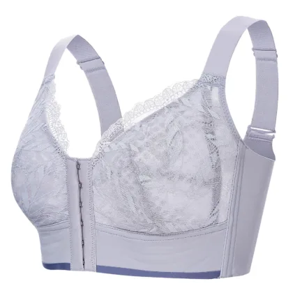 Plus Size Bras Women Full Cup Thin Underwear Front Button Closure Wireless Sports Lace Big Size Bra Underwire Brassiere Top Vest - Image 16