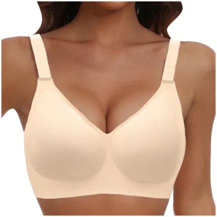 Ultra Thin Sports Bra Comfortable Traceless Full Coverage Bras For Women Wireless Soft Support Adjustable Strap Solid Bra - Image 4