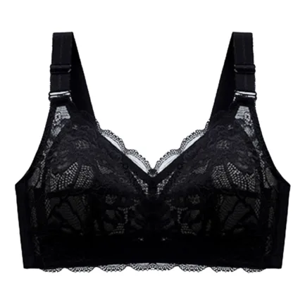 Sexy Lace Solid Color Convertible Straps Back Closure Seamless Underwear Large Size One-piece Gather Sport Sleep Beauty Back Bra - Image 13