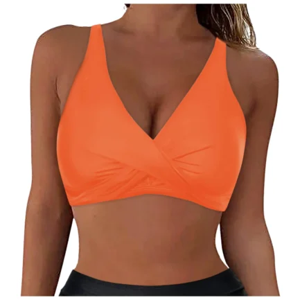 Leopard Bikini Bra for Women Ladeis Lace Up Swimwear Tops Full Coverage Push Up Crop Bikini Bra 2024 Fashion New Bathing Suits - Image 16