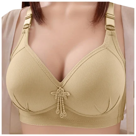 Women's Solid Bras For Home No Underwire Seamless Bralettes For Women Wireless Push Up Adjustable Strap Soft Large Bust Bra - Image 13