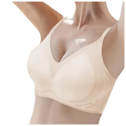 Women's Cool Jelly Seamless Ice Silk Thin Soft Support Breathable Comfortable Back Push Up Bra Athletic Sports Bras for Women - Image 3