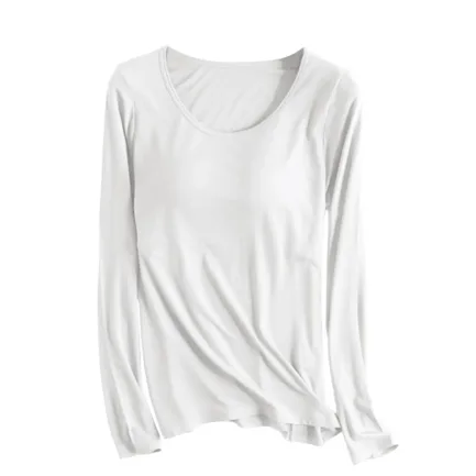Hike Long Sleeve Shirt Women 's T Shirt Bra Long Sleeve Pajama Yoga Top Padded Casual Top Tee Tissue Tees Women Long Sleeve - Image 12