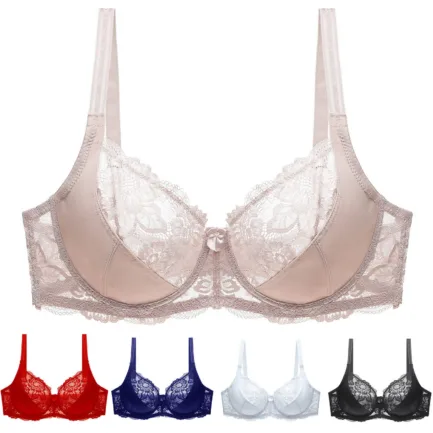 Bra For Women Sexy Women Plus Size Lace Bra Soild Color Push Up Sexy Thin Breathable Bra Sujetadores Sexys - Image 7