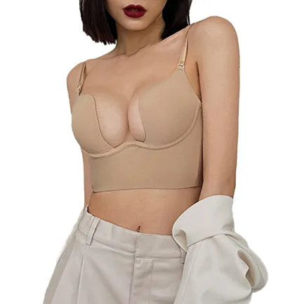 Sexy Women Lingerie U Backless Bras Deep U Low Cut Push Up Bra Brassiere Female Breathable Bralette Invisible Bra Underwear - Image 11