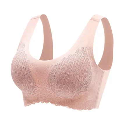 Women'S No Steel Ring Underwear Gathering Sleep Bra Latex Underwear Traceless Back Heart Bar Bras Pack For Women Lingerie - Image 6