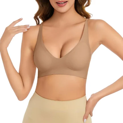Women'S Bra Lingerie Women'S Bra Without Underwire V Neck Comfort Soft Bra Push Up Seamless Bra Lightly Padded Sujetadores Sexys - Image 3