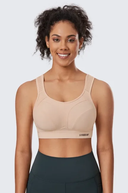 Women's Sports Bra High Impact Wireless Adjustable Straps Non-Padded Workout Bra Solid Trainning Run Boxing Underwear - Image 10