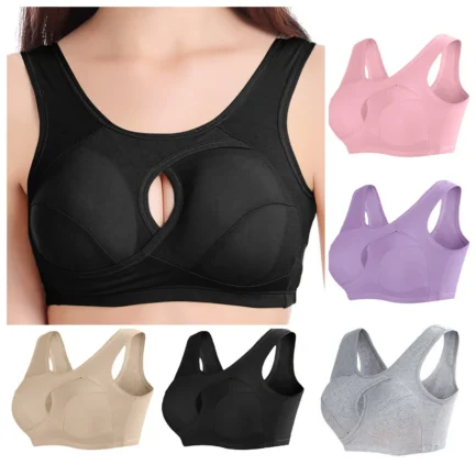 Women's Sports Bras Shockproof Upper Support Gathered Bra Push Up Sexy Lingerie Fitness Seamless Underwear Wireless Brassiere - Image 7