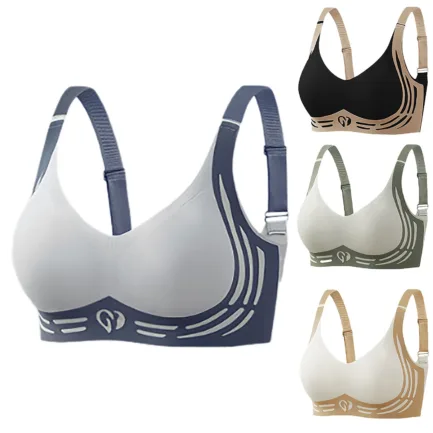 Women'S Push Up Bras Fashion Soild Color Wireless Bra With Seamless Smooth Comfort Wirefree T Shirt Bra Breathable Wear - Image 5
