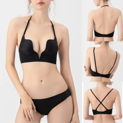 Sexy Push Up Bra Women Backless Bras Plus Size Low Cut Brassiere Invisible Underwear Seamless Deep U Lingerie Female Bralette - Image 4