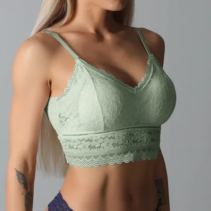 Women Lace Bras Top Comfortable Bralette Solid Color Beauty Back Underwear Sexy Vest Female Add pad Wireless Bra Lingerie - Image 14