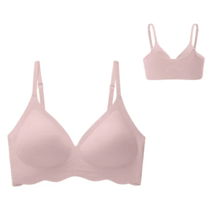 Sexy Deep V Neck Thin Strap Bras Womens Seamless Push Up Full-Coverage Bras Soft Support Underwear Bralette without Steel Ring - Image 16