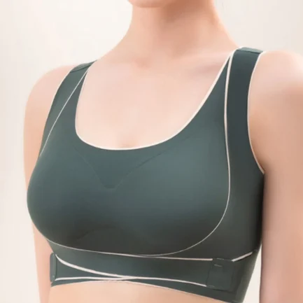 Women's Invisible Front Cross Closure Shockproof Yoga Sports Bra Beauty Back Cross Strap Anti-Sagging Casual Fitness Bralette - Image 11