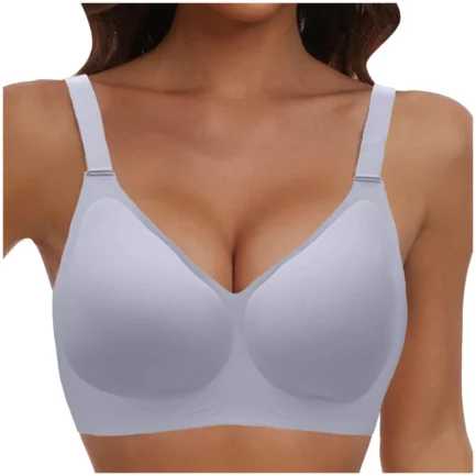 Ultra Thin Sports Bra Comfortable Traceless Full Coverage Bras For Women Wireless Soft Support Adjustable Strap Solid Bra