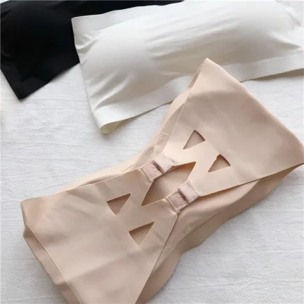 Ice Silk Strapless Bra Girls Seamless Crop Tube Top Bralette for Women Sexy Soft Bras Large Size Bustier Tops Summer Underwear - Image 13