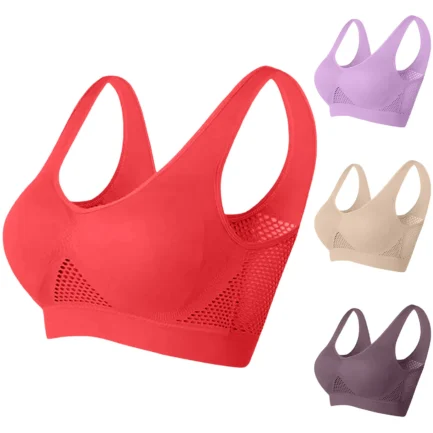 Women Bras Wireless Cotton Breathable Cool Liftup Air Bra 2024 New Large Size Air Bra Breathable And Comfortable Mesh Sports Bra - Image 7