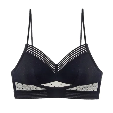 New Sexy Low Back Bralette Ladies U Backless Invisible Lace Bra Polka Dot Mesh Ultra Thin Underwear Women Lingerie Tank Top Bras - Image 14