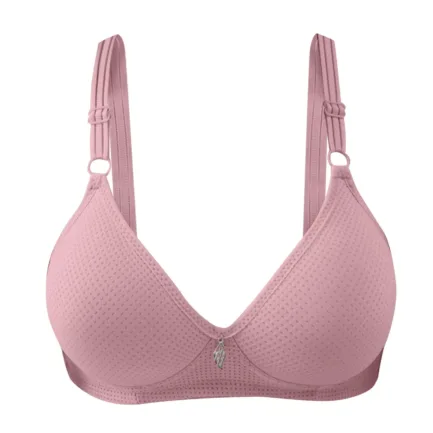 Bras For Women Without Steel Ring Movement Lingerie Seamless Gathering Adjustment Bra Solid Colour Dot Simple Home Underwear - Image 15