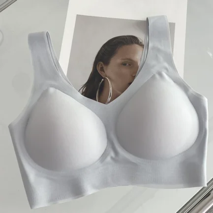 Ice Silk Bra Seamless Vest Bras Women Soft Thin Push Up Underwear Comfortable Sleep Top With Chest Padded Sports Bralette - Image 12