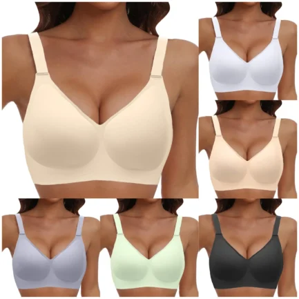 Ultra Thin Sports Bra Comfortable Traceless Full Coverage Bras For Women Wireless Soft Support Adjustable Strap Solid Bra - Image 7