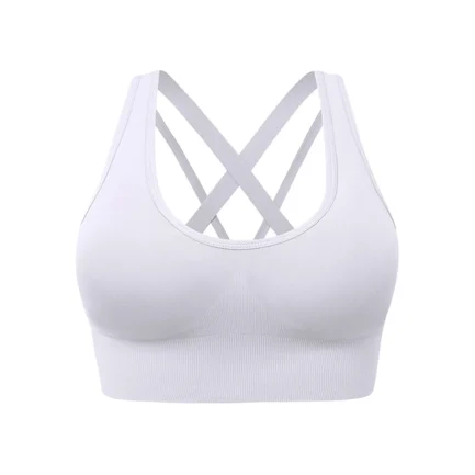Sexy Sports Bra For Women Padded Medium Support Strappy Bras Seamless Yoga Exercise Athletic Women Push Up Cross Back Underwear - Image 8