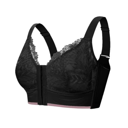 Plus Size Bras Women Full Cup Thin Underwear Front Button Closure Wireless Sports Lace Big Size Bra Underwire Brassiere Top Vest - Image 10