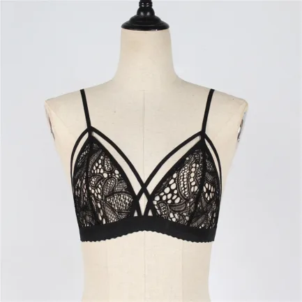 Sexy Underwear Bralette Crop Tops Women Halter Neck Push Lace Bustier Sexy Lingerie Corset Bandage Bralette No Steel Ring Bras - Image 10