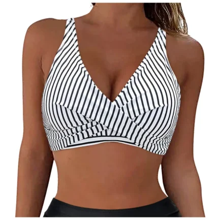 Leopard Bikini Bra for Women Ladeis Lace Up Swimwear Tops Full Coverage Push Up Crop Bikini Bra 2024 Fashion New Bathing Suits - Image 13