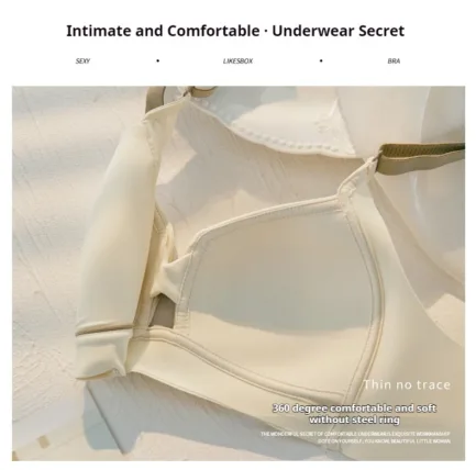 1 Piece Colorblock Wireless Bra Comfy & Breathable Push Up Intimates Bra Women's Lingerie & Underwear - Image 17