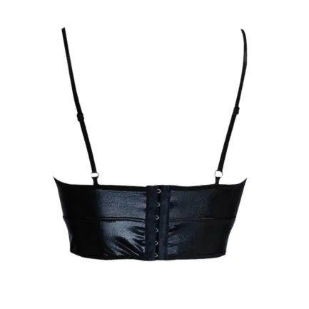 Women Sexy Glossy Leather Bra For Sex Hot Porn Sexy Lingerie Metal Ring Hollow Latex Push Up Bralette Tops Bra Women Clubwear - Image 17
