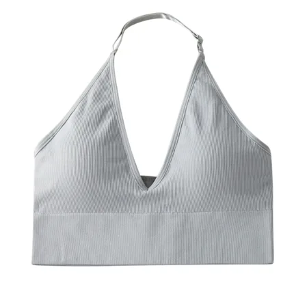 Halterneck Sports Bra Women's Backless Deep V Neck Sports Bustier Padded Sexy Gym Push Up Bra One Strap Sports Bras For Women - Image 15