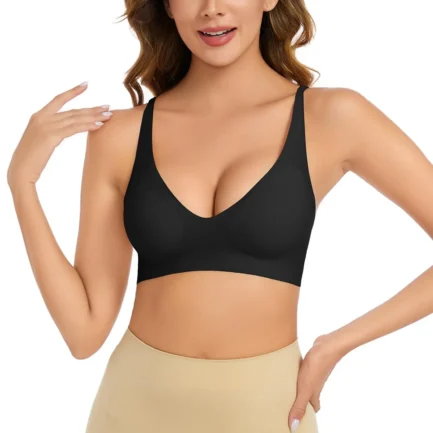 Women'S Bra Lingerie Women'S Bra Without Underwire V Neck Comfort Soft Bra Push Up Seamless Bra Lightly Padded Sujetadores Sexys