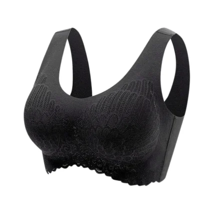 Womens Seamless Smooth Bras without Steel Ring Full-Coverage Push Up Bras Floral Embroidery Bralette Breathable Sleep Underwear - Image 11