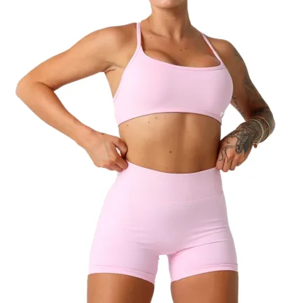 2Pieces TKITK Dynamic Backless Sports Bra Seamless Spandex Woman Fitness Elastic Breathable Enhancement Leisure Sports Underwear - Image 16