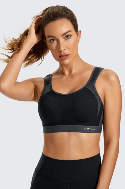 Women's Sports Bra High Impact Wireless Adjustable Straps Non-Padded Workout Bra Solid Trainning Run Boxing Underwear - Image 20
