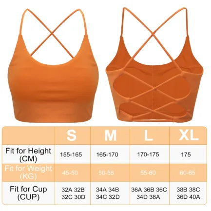 3 PCS Sports Bra for Women, Summer Criss Cross Bra Removable Padded Seamless Medium Support Yoga Bra for Workout Fitness - Image 10