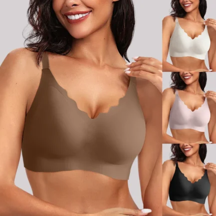 Womens Seamless Bras No Underwire Push Up Padded Bralette Wireless Comfort Bralettes Full Coverage Sleeping Everyday Bra - Image 14