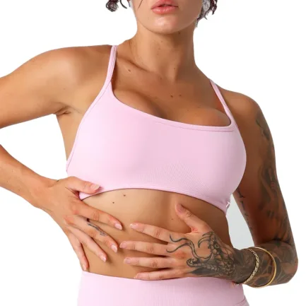 2Pieces TKITK Dynamic Backless Sports Bra Seamless Spandex Woman Fitness Elastic Breathable Enhancement Leisure Sports Underwear - Image 42