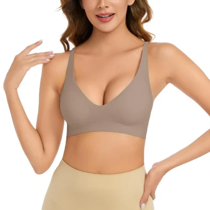 Women'S Bra Lingerie Women'S Bra Without Underwire V Neck Comfort Soft Bra Push Up Seamless Bra Lightly Padded Sujetadores Sexys - Image 6