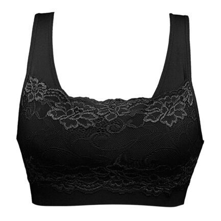 Sports Bras for Women Plus Size Floral Lace Patchwork Bralettes Seamless Full Coverage Lightly Lined Wireless Push Up Bras Tops - Image 8